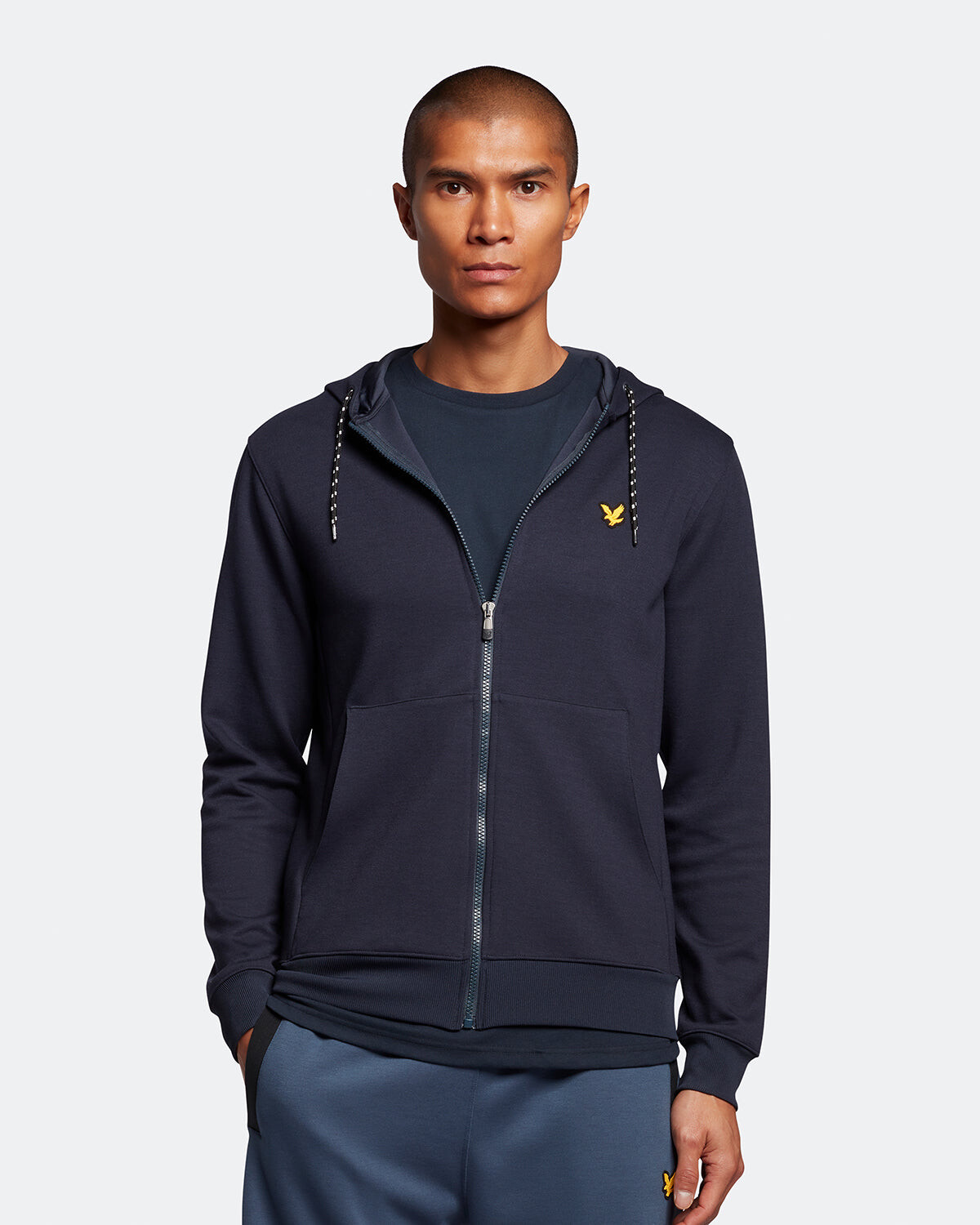 

Спортивная флисовая толстовка на молнии Lyle & Scott, синий