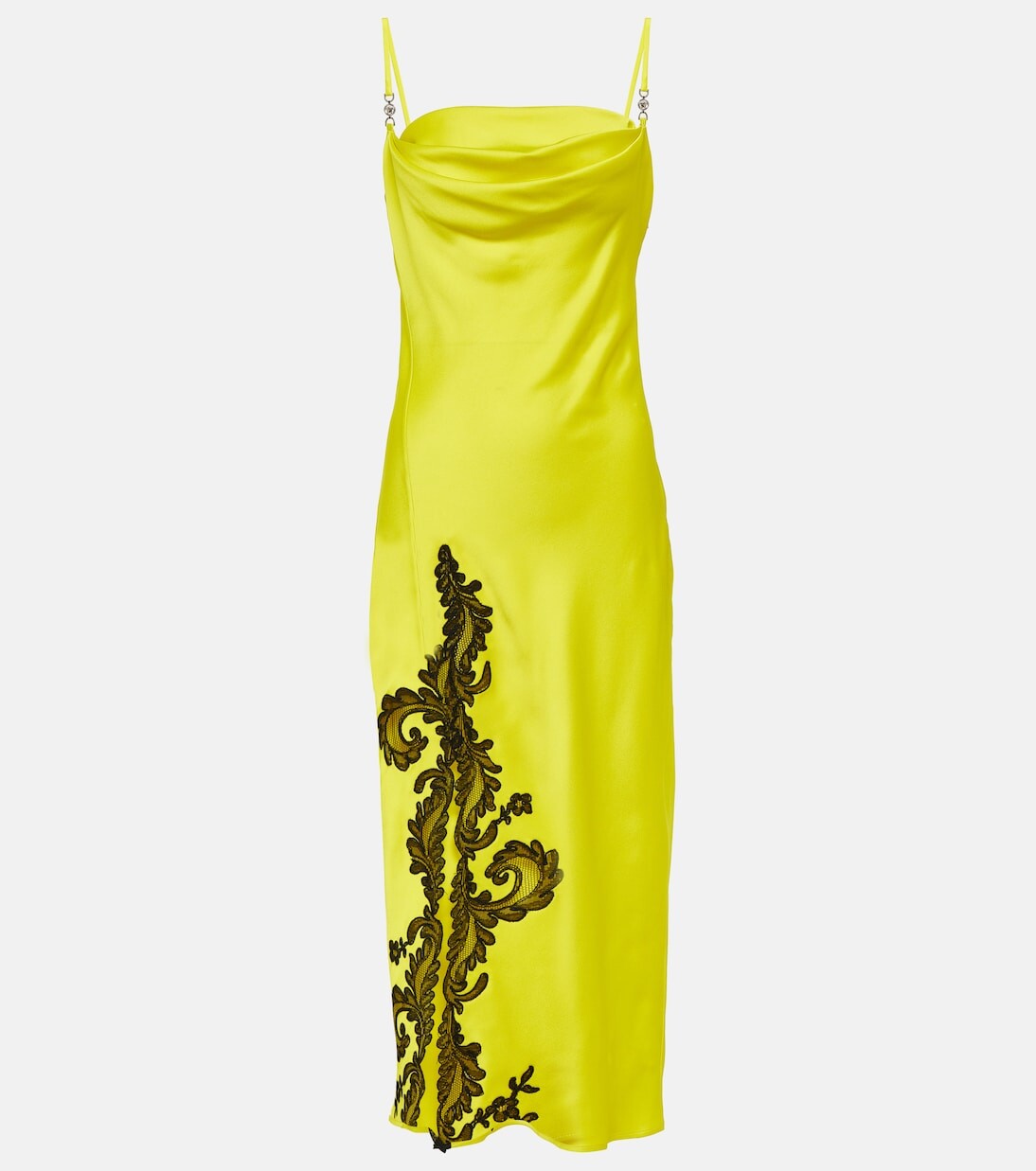 

Платье-комбинация barocco с кружевной аппликацией Versace, черный