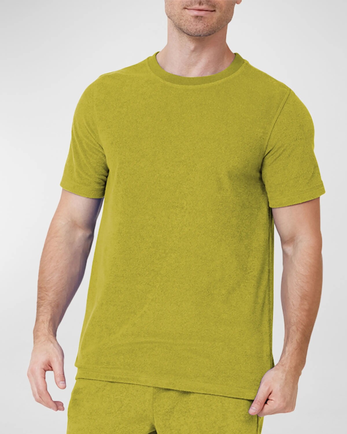 

Мужская махровая футболка с круглым вырезом SIAMO VERANO, цвет Olive