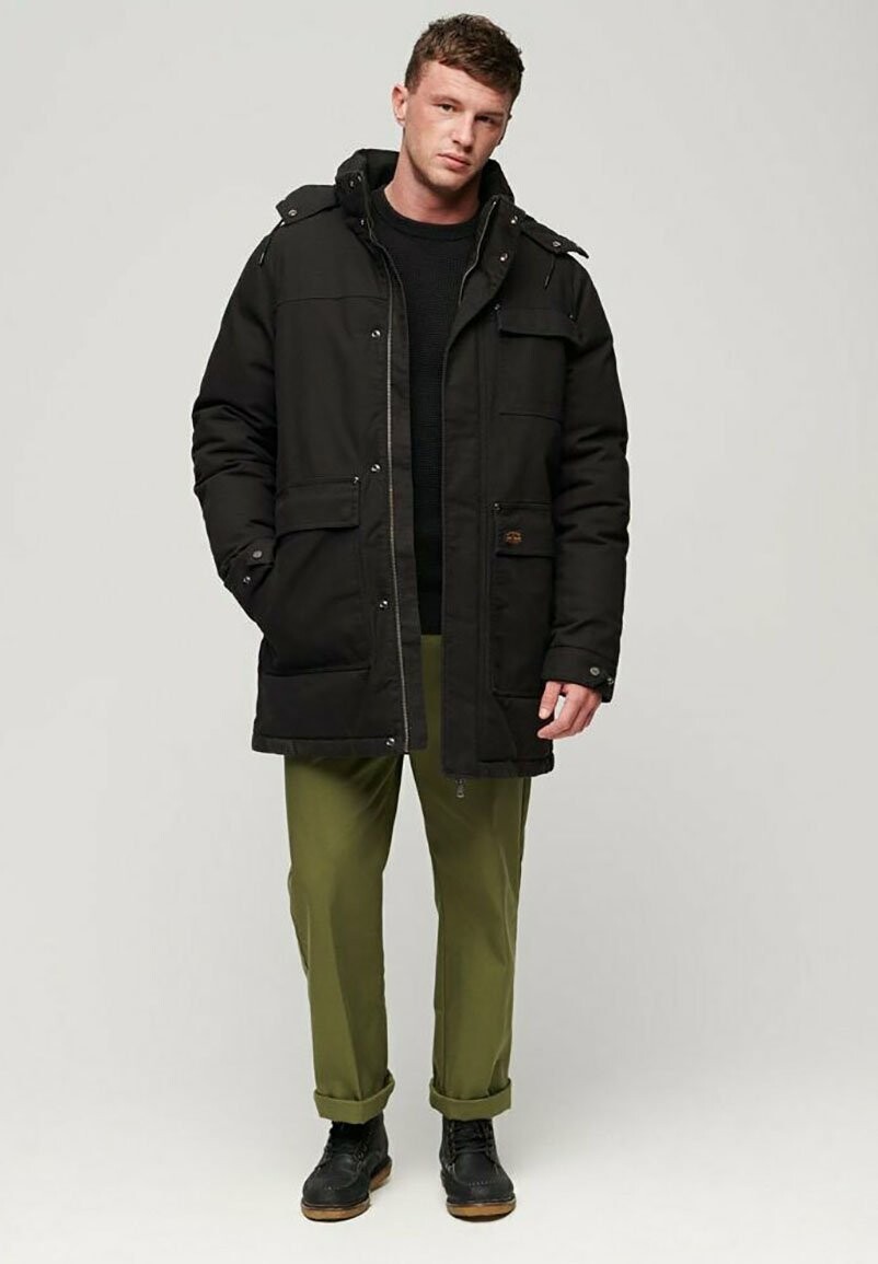 

Зимнее пальто WORKWEAR HOODED Superdry, черный