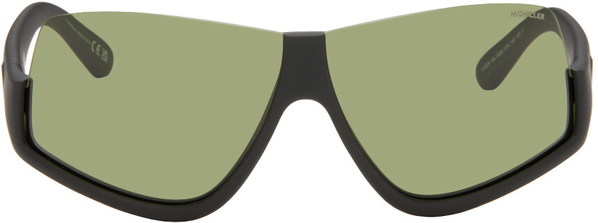 

Черные солнцезащитные очки Vyzer Moncler, цвет Shiny black/Solid green