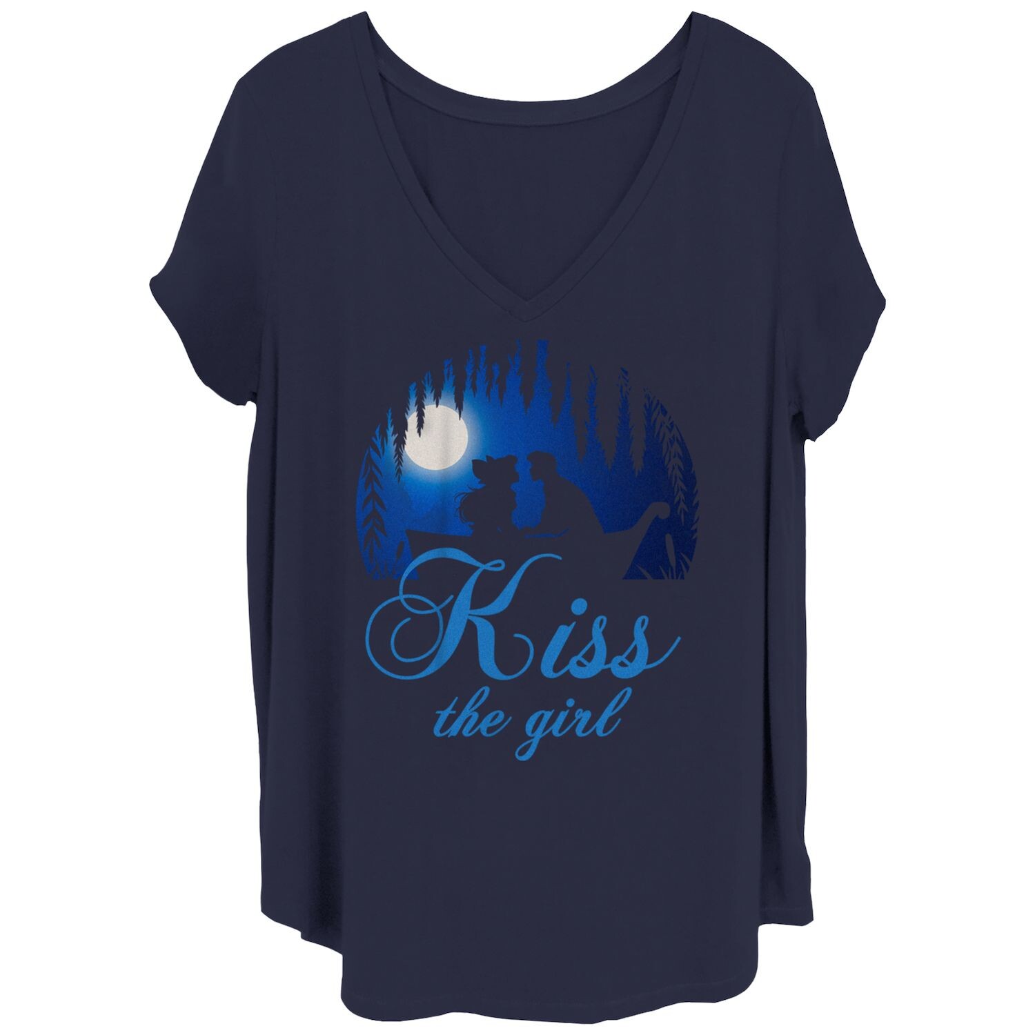 

Футболка Juniors' Plus Disney Little Mermaid Kiss Licensed Character, темно-синий