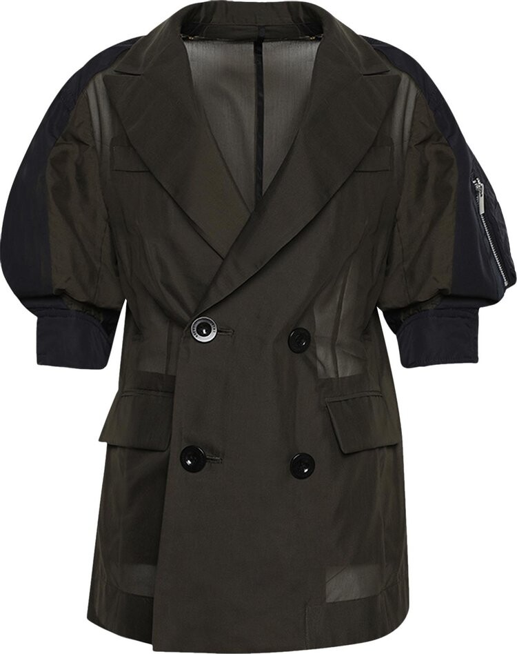 

Куртка Sacai Voile x Taffeta 'Khaki/Navy', загар