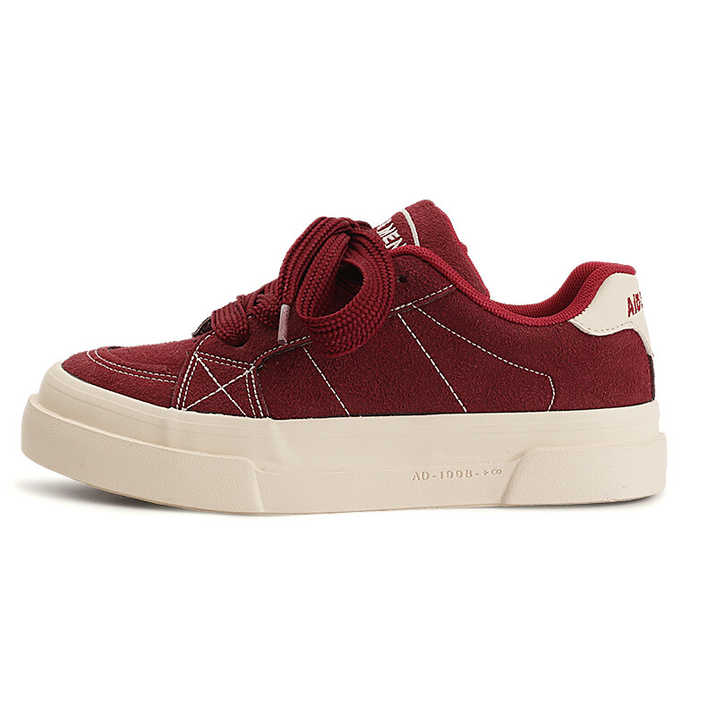 

Кроссовки Miss Zhang Skateboarding Shoes Women's Low-top, цвет Burgundy