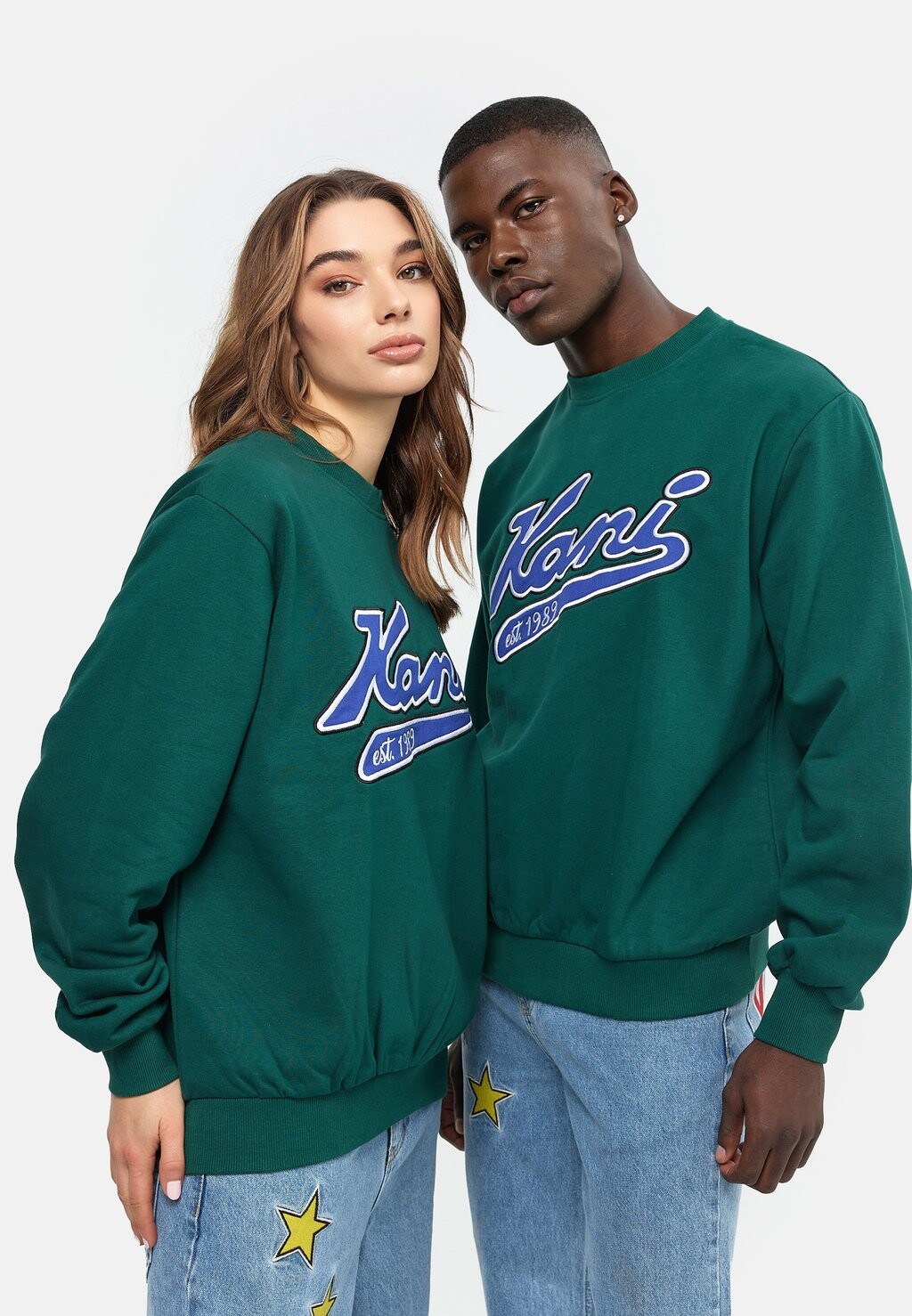 

Толстовка VARSITY CREW UNISEX Karl Kani, темно-зеленый