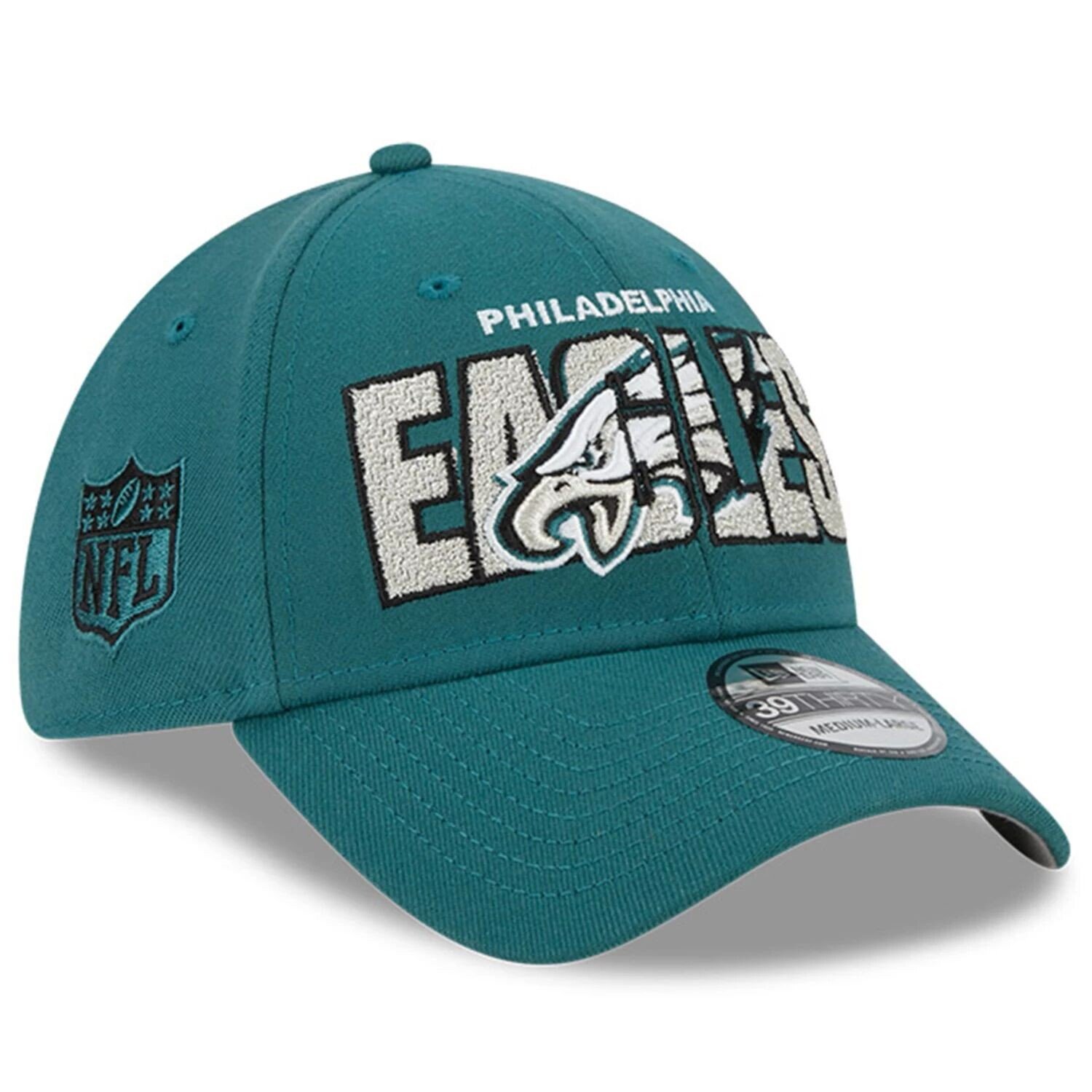 

Мужская гибкая кепка New Era Midnight Green Philadelphia Eagles 2023 NFL Draft 39THIRTY