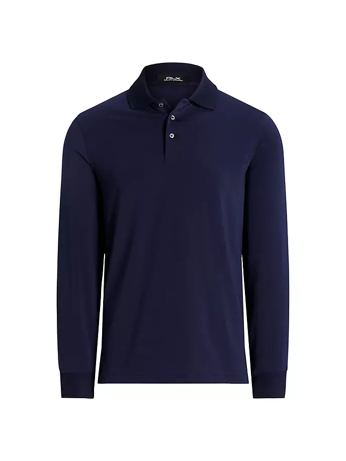 

Рубашка поло с длинными рукавами из джерси Lounge Rlx Ralph Lauren, синий