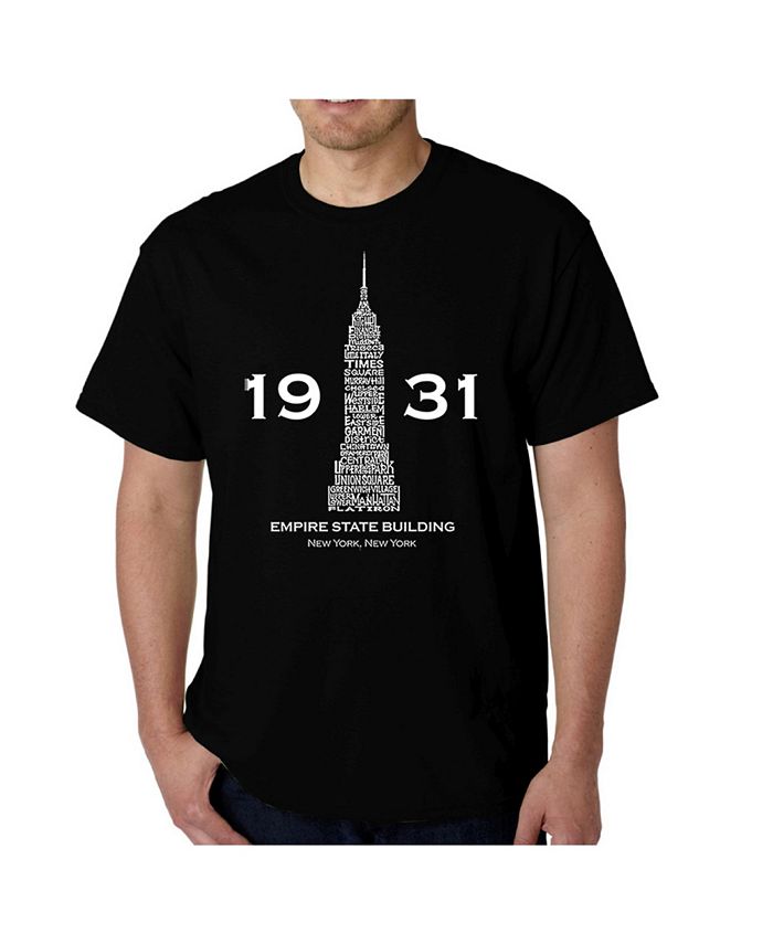 Мужская футболка с надписью Word Art — Эмпайр-стейт-билдинг LA Pop Art, черный конструктор lego architecture 21046 эмпайр стейт билдинг 1767 дет