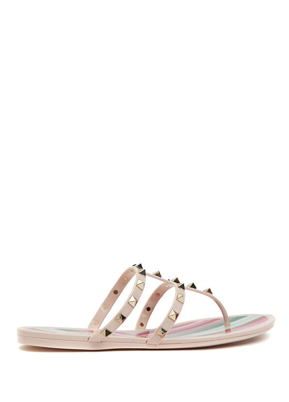 

Женские пляжные тапочки Rockstud Valentino Garavani, бежевый