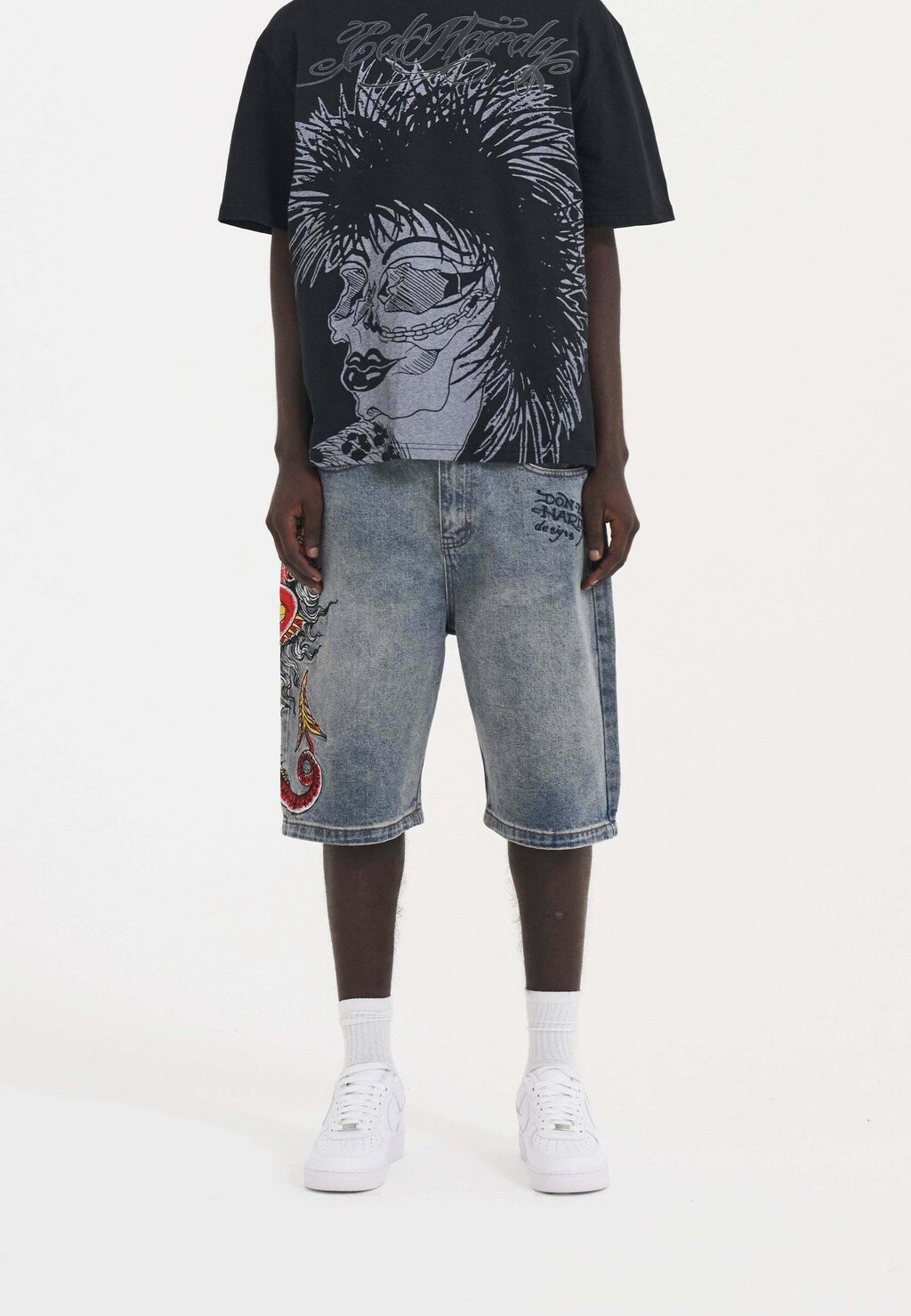 

Джинсовые шорты Ed Hardy, синий