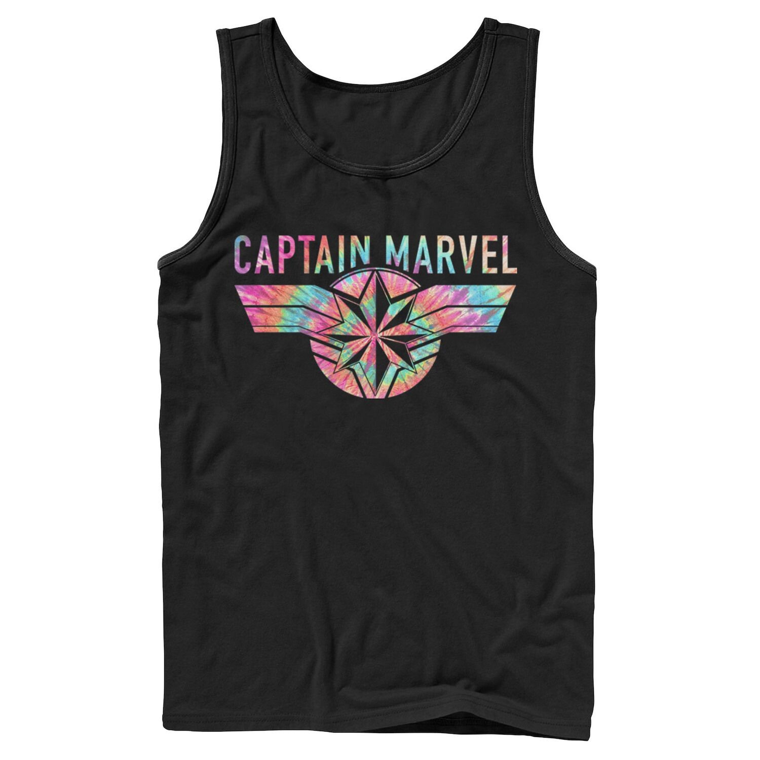 

Мужская майка с логотипом Marvel Captain Marvel и галстуком-краской цвета