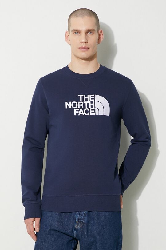 Легкая хлопковая толстовка M Drew Peak Crew The North Face, темно-синий