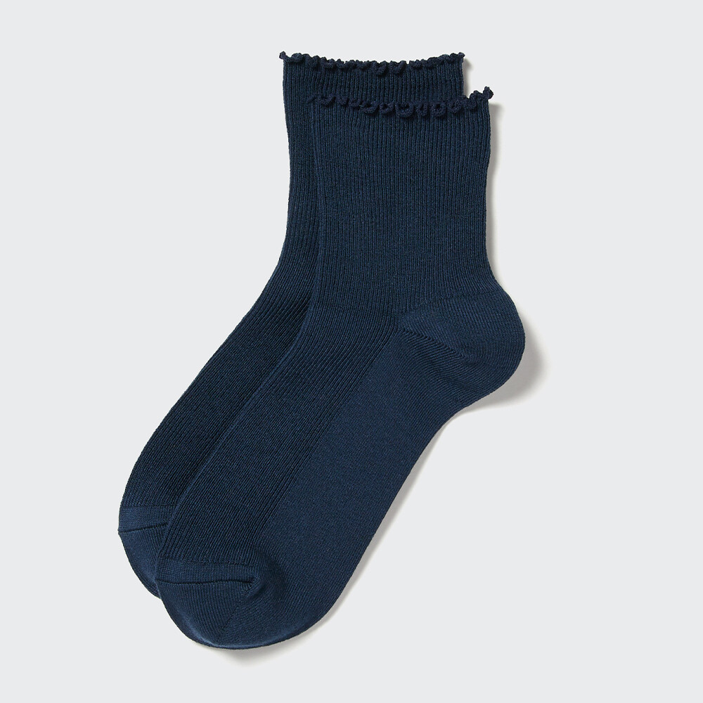 

Женские носки Uniqlo HEATTECH кружевные, темно-синий