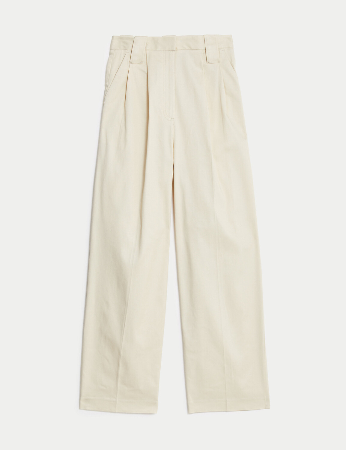 

Широкие брюки со складками из лиоцелла Marks & Spencer, экрю