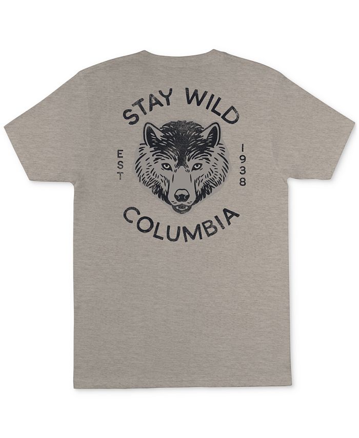 Мужская футболка с коротким рукавом Stay Wild с рисунком Columbia, белый