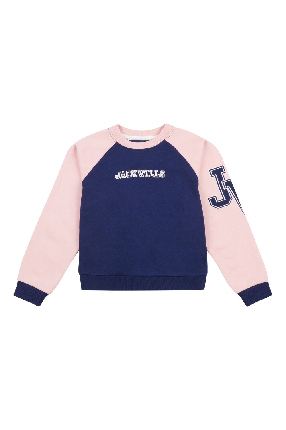 

Толстовка Varsity темно-синего и розового цвета реглан Jack Wills, синий