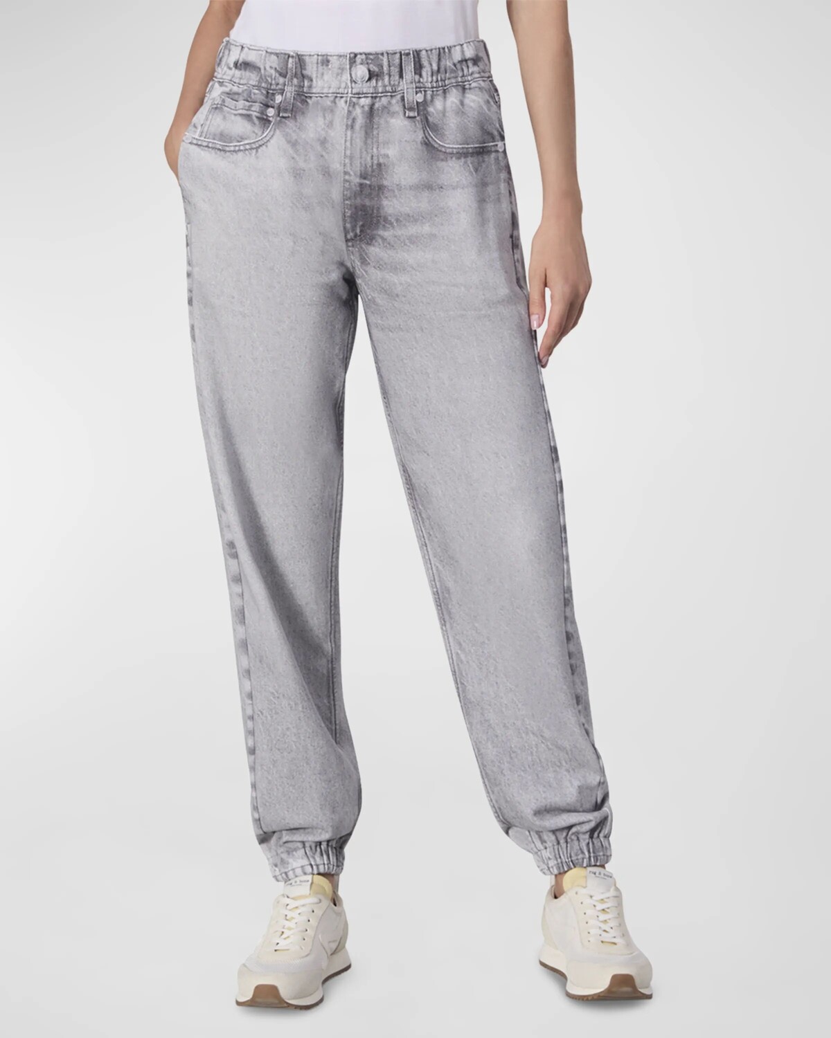 

Укороченные джоггеры из хлопковой махры Miramar Rag & Bone, цвет Icygrey