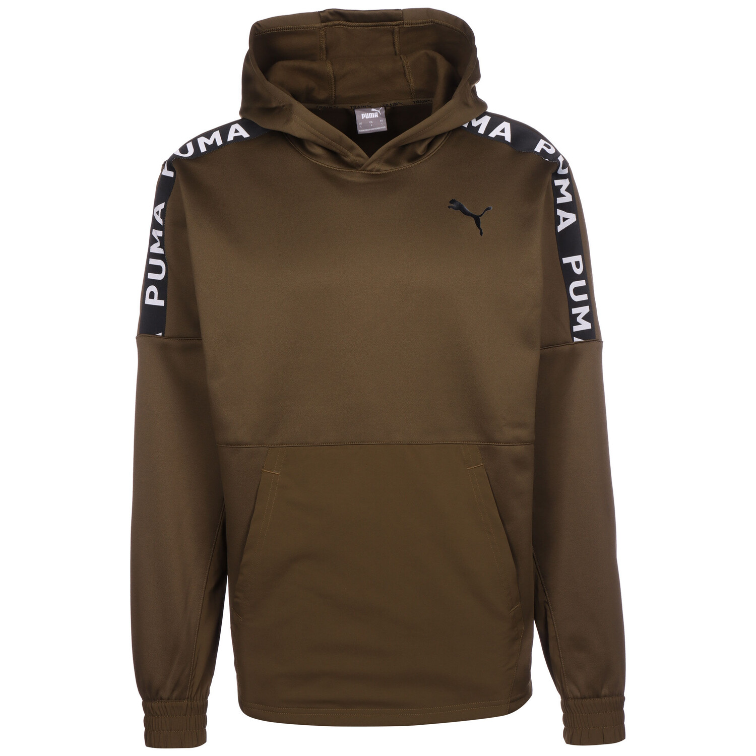 

Толстовка Puma Trainingskapuzenpullover Fit Power Fleece, оливковый / черный