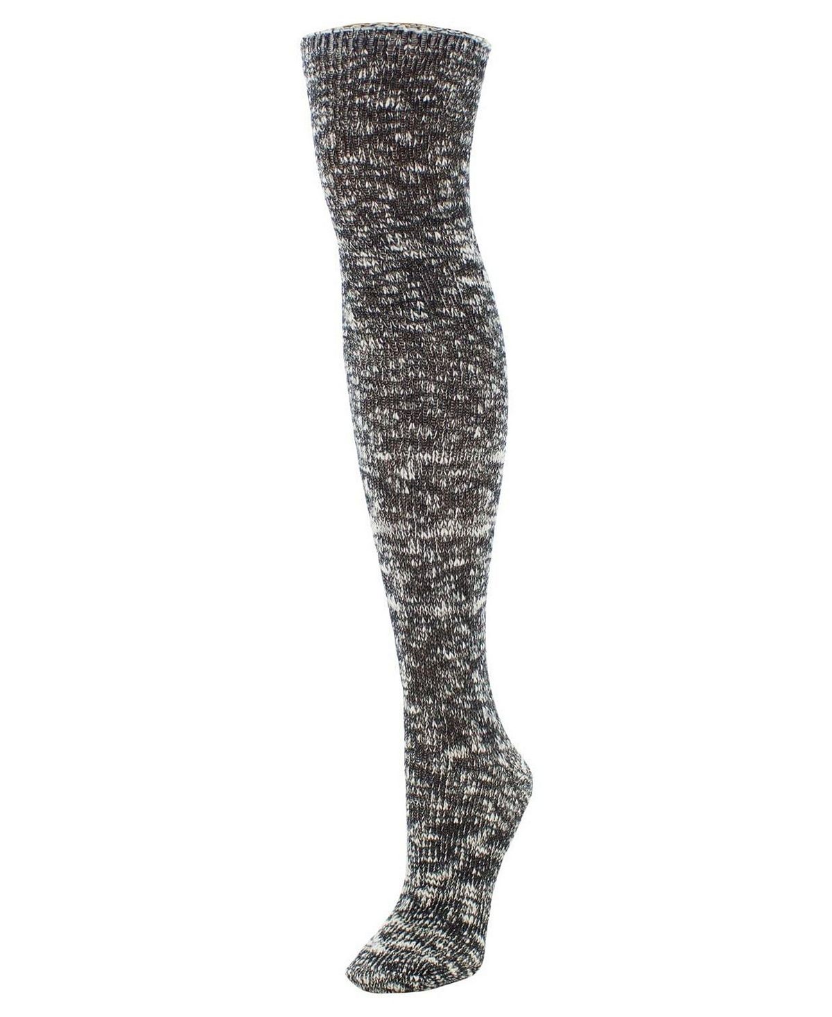 Женские вязаные носки выше колена MeMoi, черный носки осенне зимние утолщенные и удлиненные наколенники женские вязаные носки длинные обтягивающие до колена выше колена