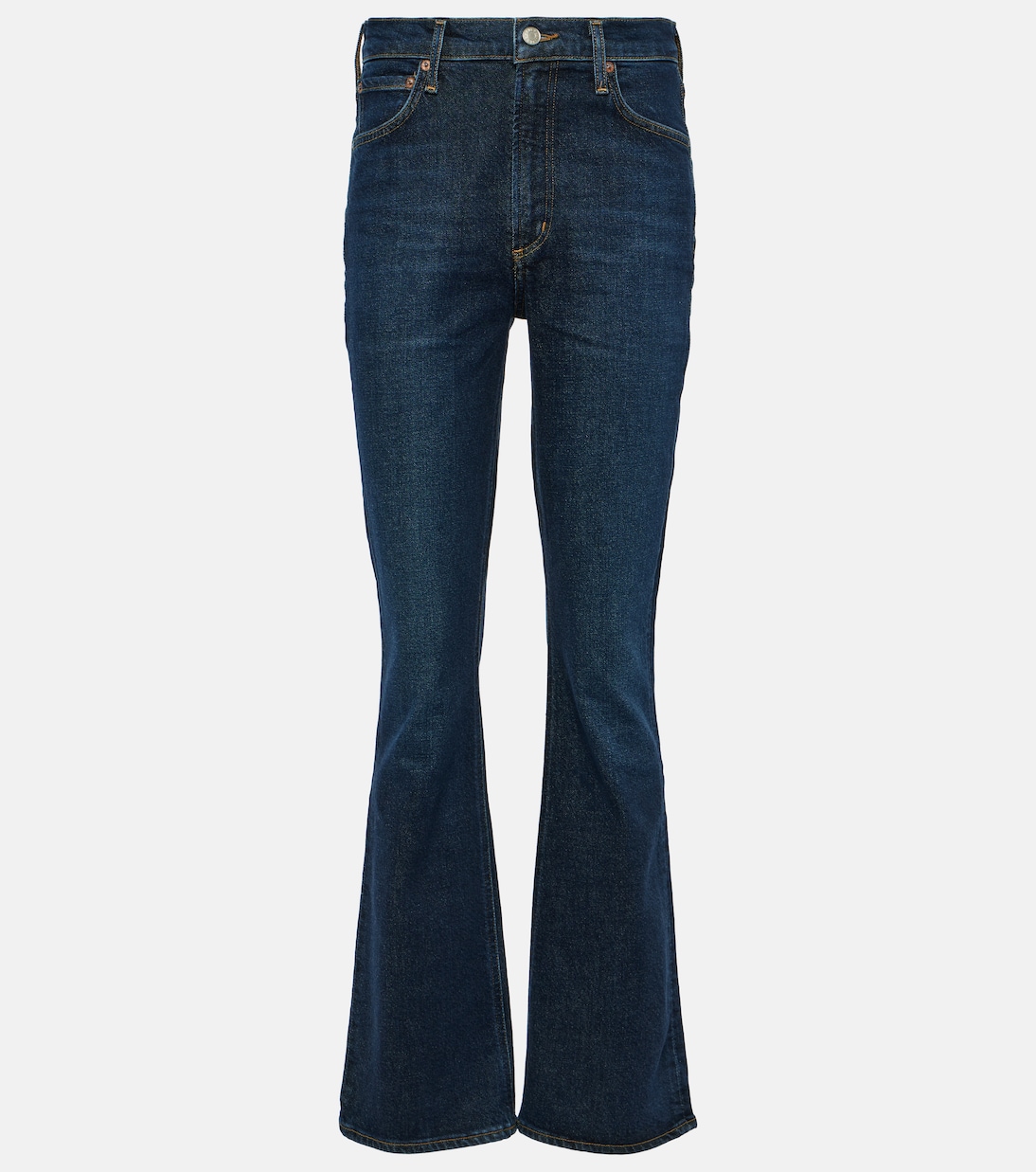 Узкие джинсы nico boot с высокой посадкой Agolde, синий