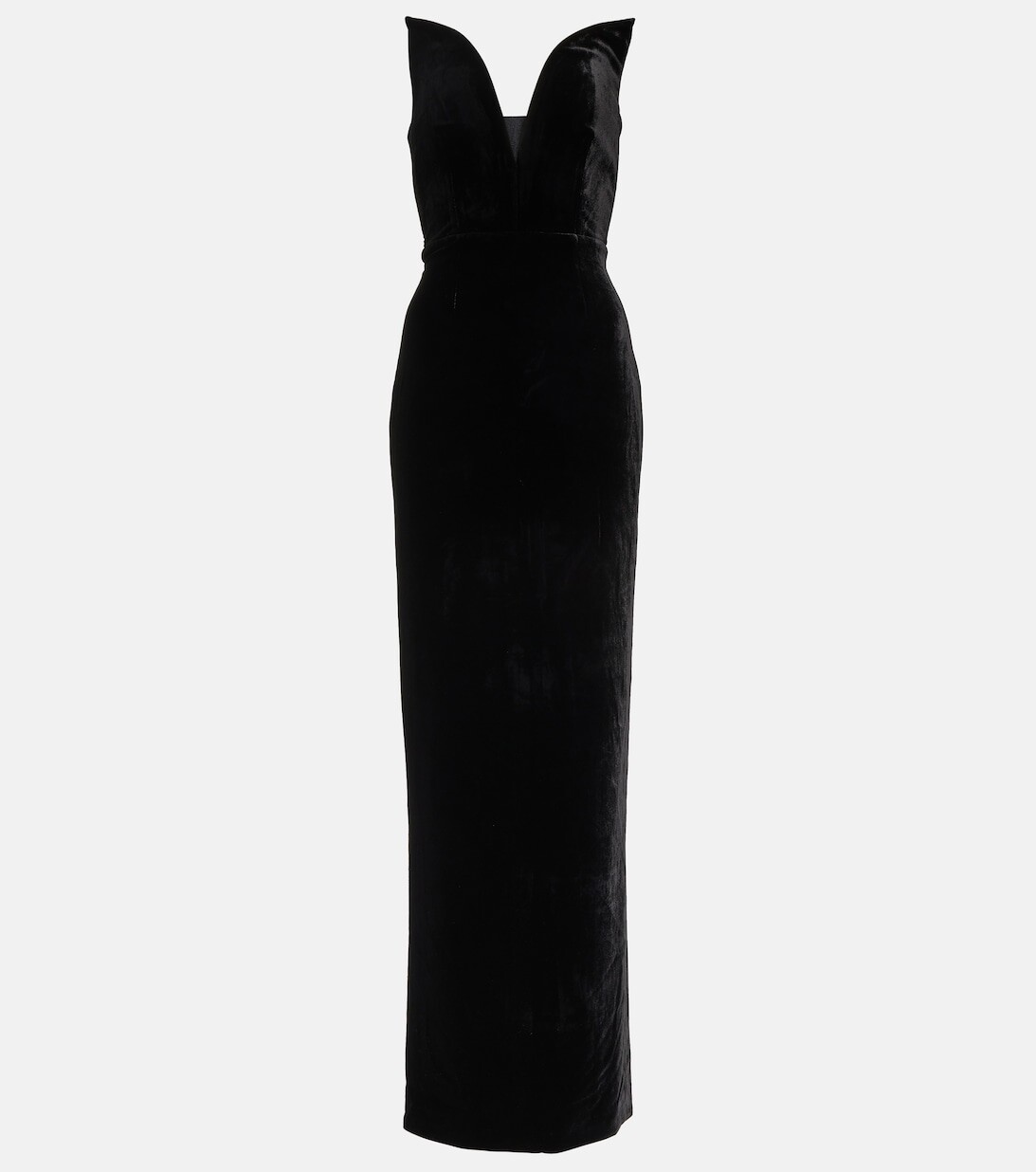 

Бархатное платье без бретелек ROLAND MOURET, черный