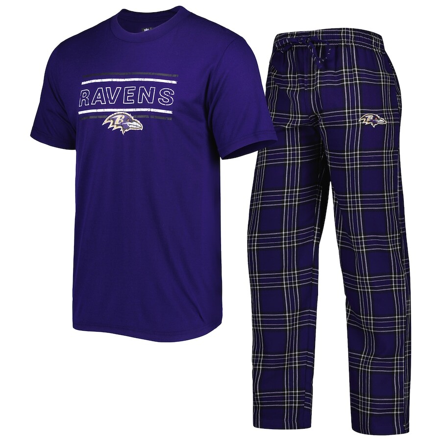 

Пижамный комплект Concepts Sport Baltimore Ravens, фиолетовый