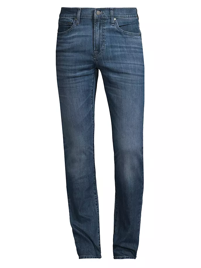 Узкие джинсы из смесового хлопка 7 For All Mankind, цвет flash