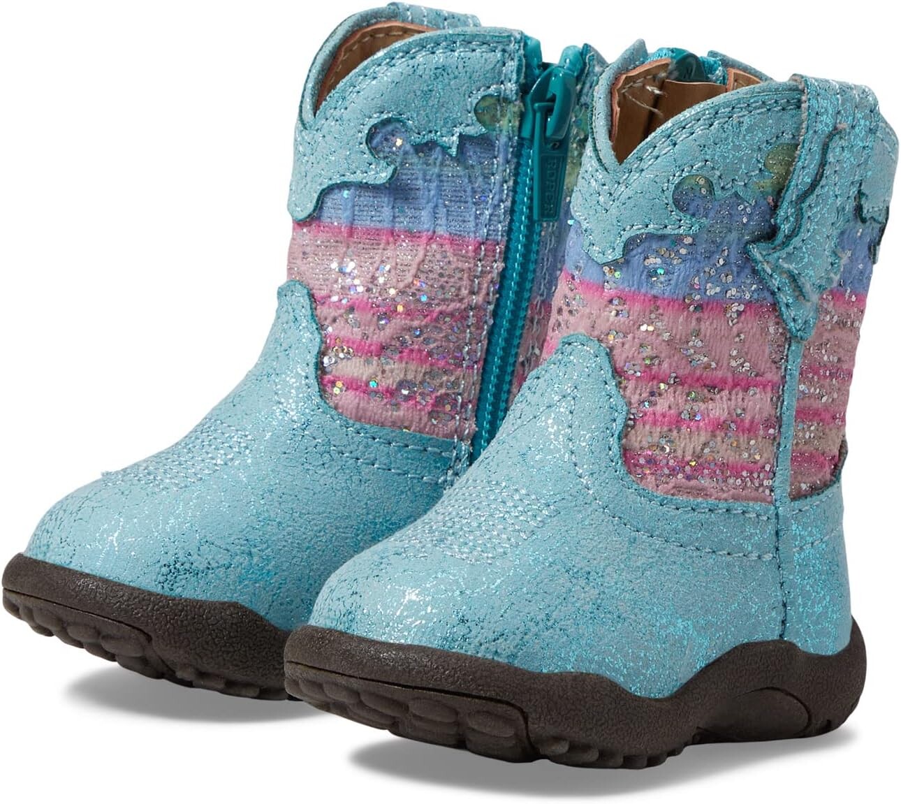 

Ковбойские сапоги Cowbabies Glitter Lace Roper, синий