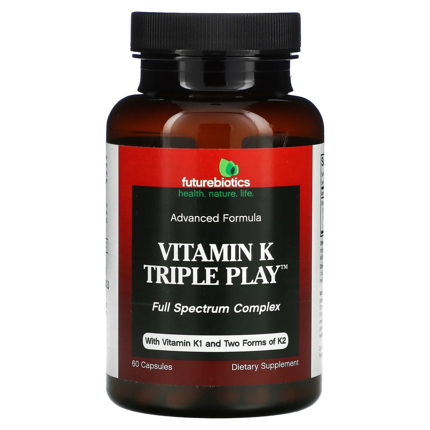 

Triple Play, витамин К, 60 капсул, Futurebiotics