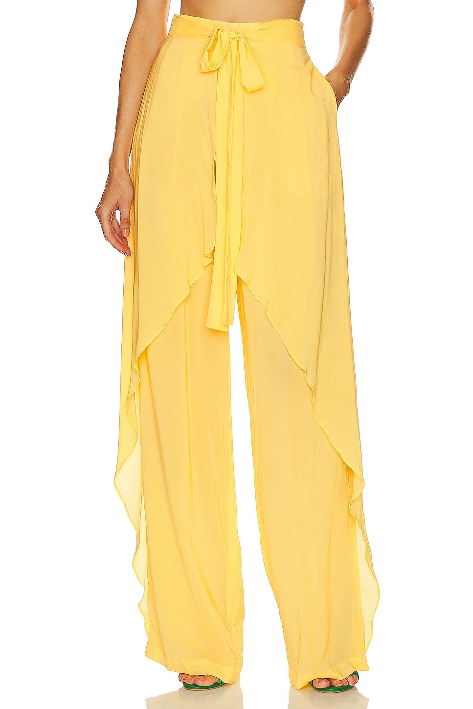 

Брюки REVOLVE x Molnm Vera Wrap, желтый