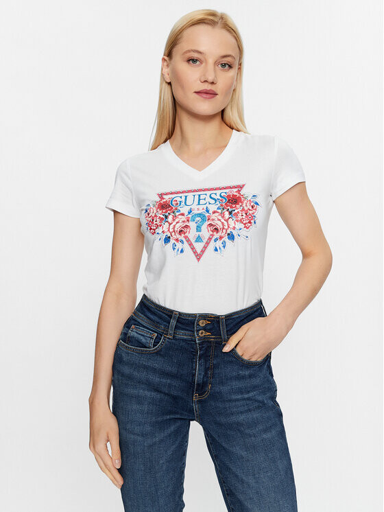 

Футболка узкого кроя Guess, белый