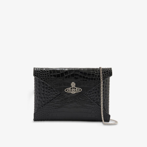 

Кожаный клатч-конверт Victoria Vivienne Westwood, черный
