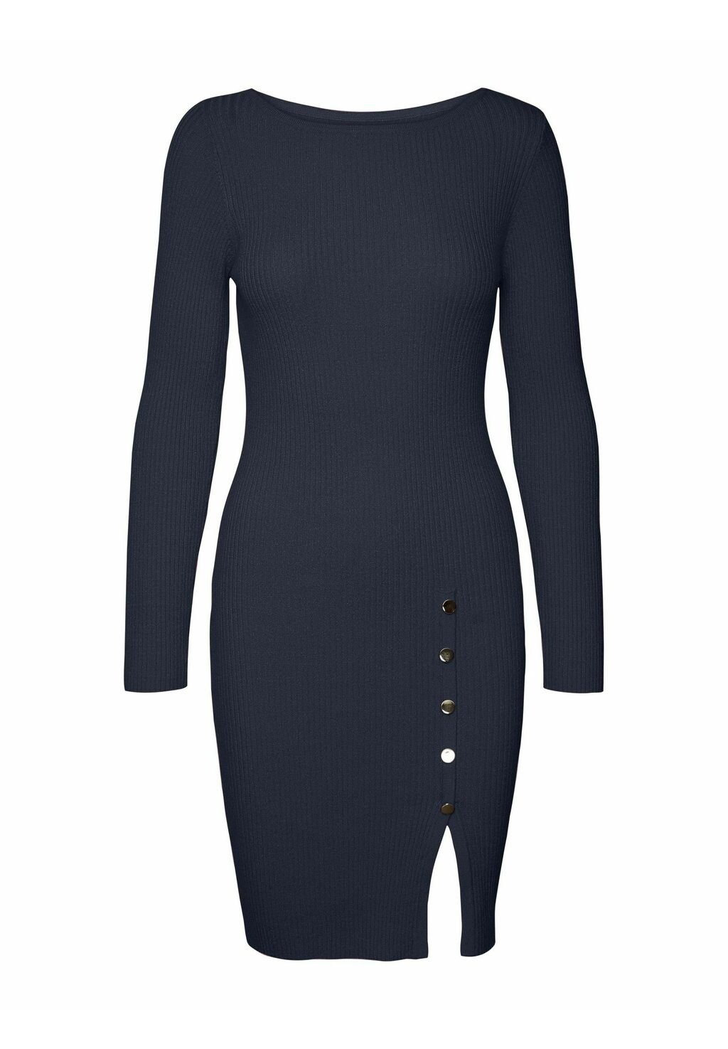 

Платье-футляр Vero Moda ABA BUTTON LS BOATNECK GA EXC, цвет total eclipse