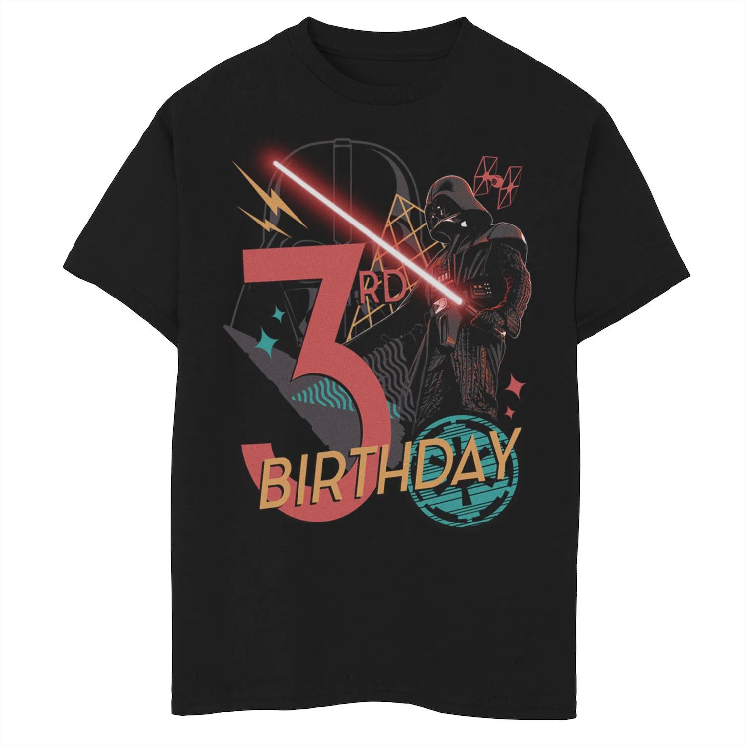 Футболка с абстрактным фоном и графическим рисунком на 3-й день рождения для мальчиков 8–20 лет со «Звездными войнами» Дарта Вейдера Licensed Character