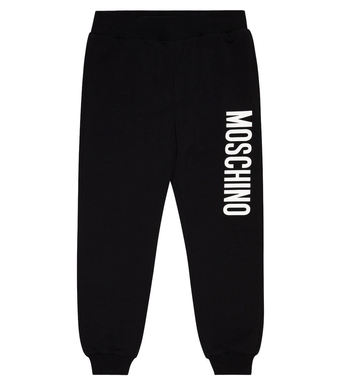 

Спортивные брюки из хлопкового джерси с принтом Moschino, черный
