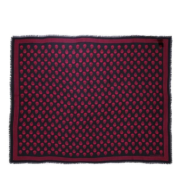 

Шарф night flower scarf black fluo Alexander Mcqueen, черный