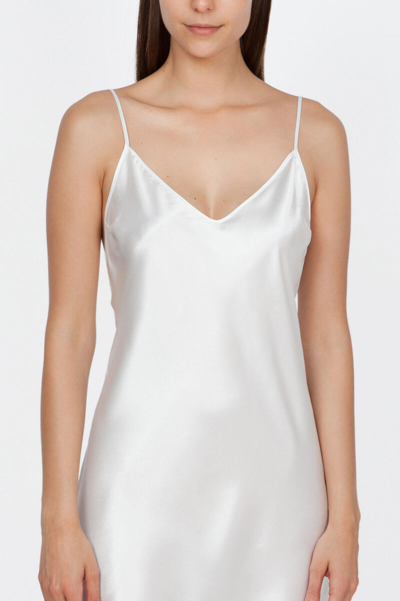 Белая короткая атласная ночная рубашка Ivette Bridal Ivette Bridal, белый