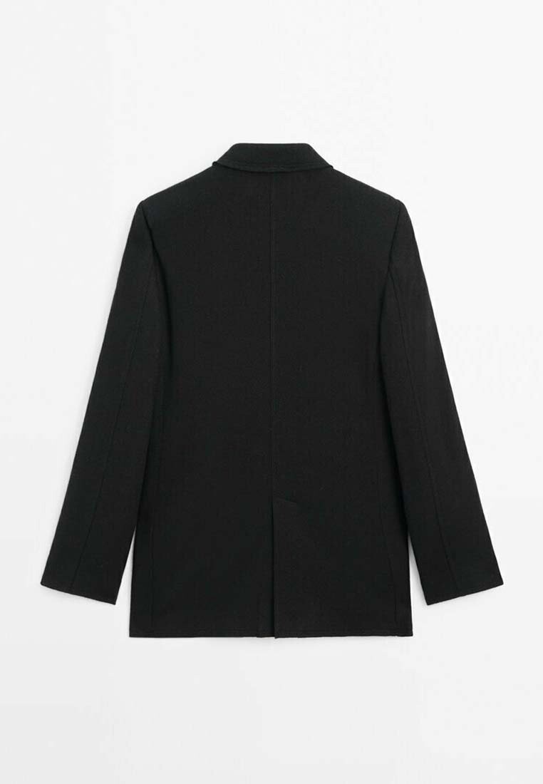 

Короткое пальто Massimo Dutti, черный