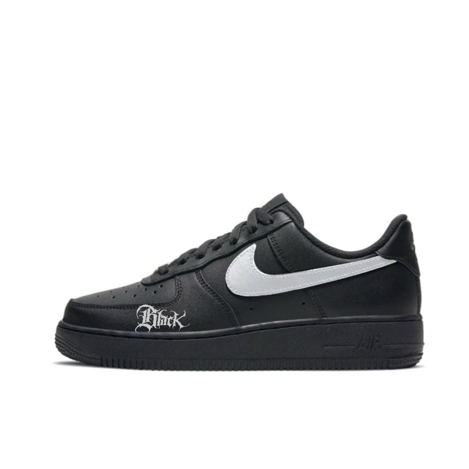 

Кроссовки Nike Air Force 1 Skateboarding Shoes Unisex Low-top Black/Silver, черный