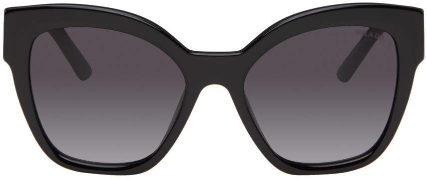 

Черные солнцезащитные очки «кошачий глаз» Prada Eyewear, цвет Black