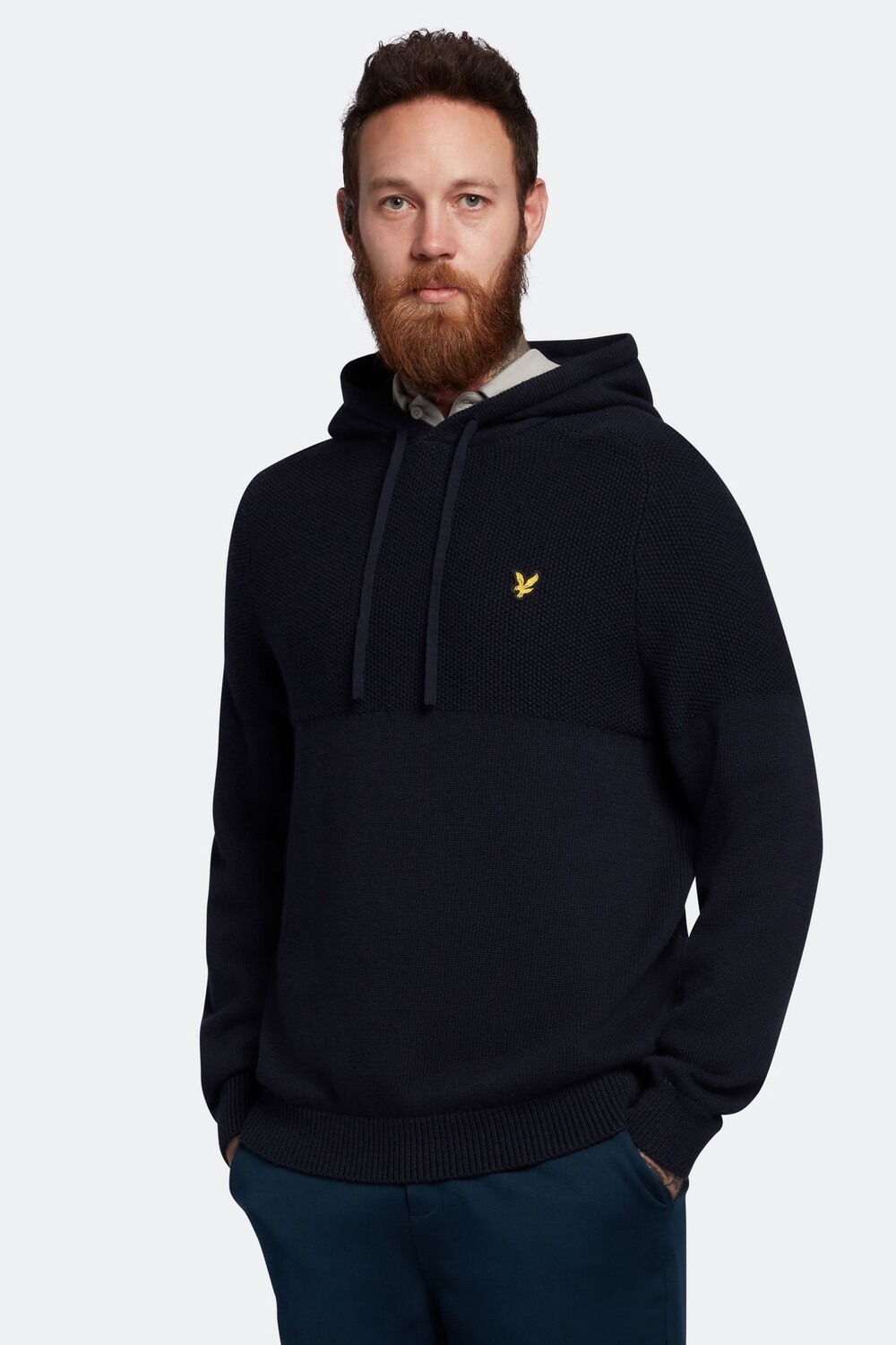 

Синяя вязаная толстовка с декоративной строчкой Lyle & Scott, синий