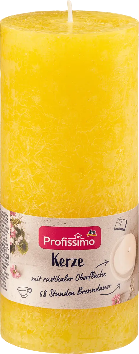 

Свеча Рустик 160/68 желтая 1 шт. Profissimo, Желтый