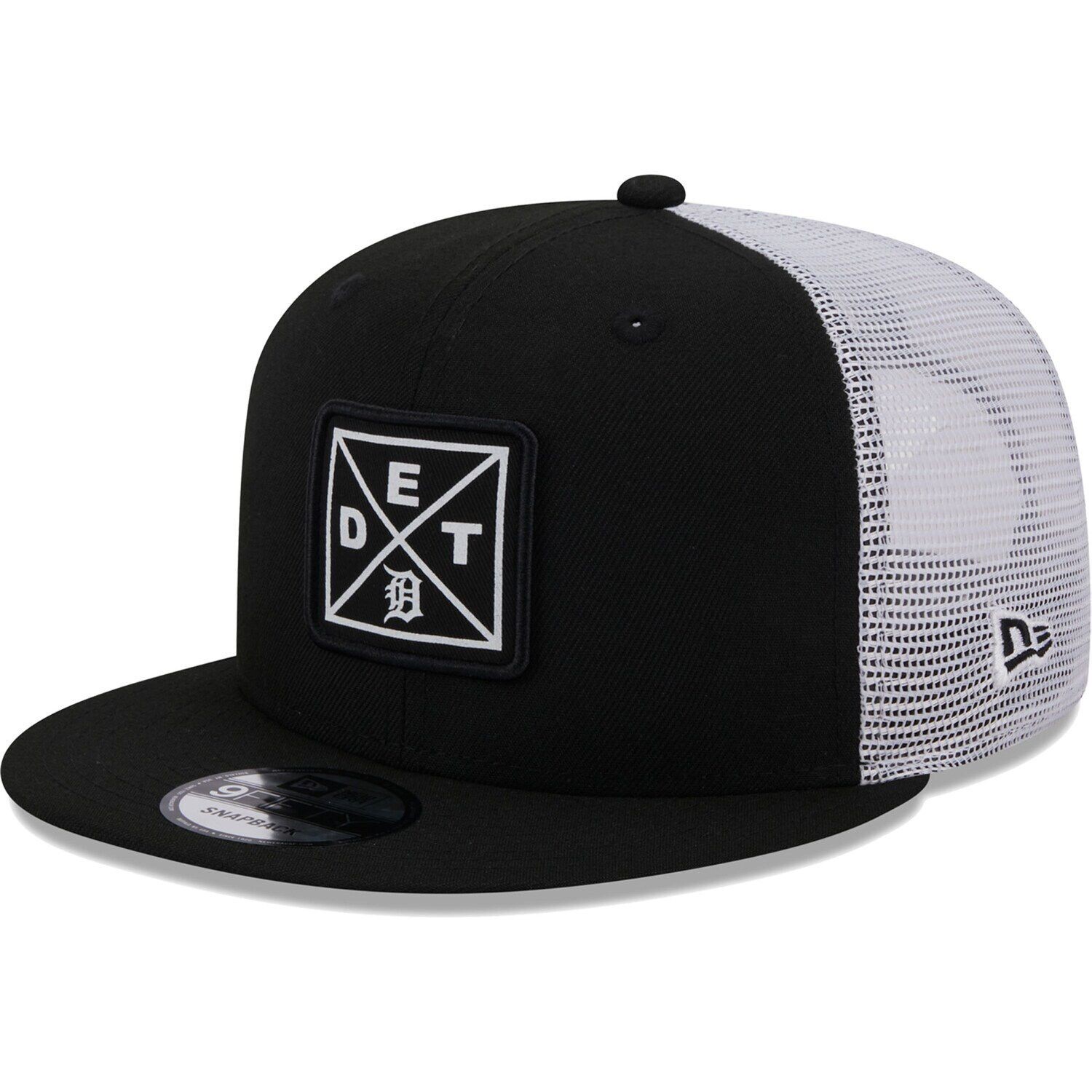 

Мужская черная кепка New Era Detroit Tigers Vert Squared Trucker 9FIFTY Snapback