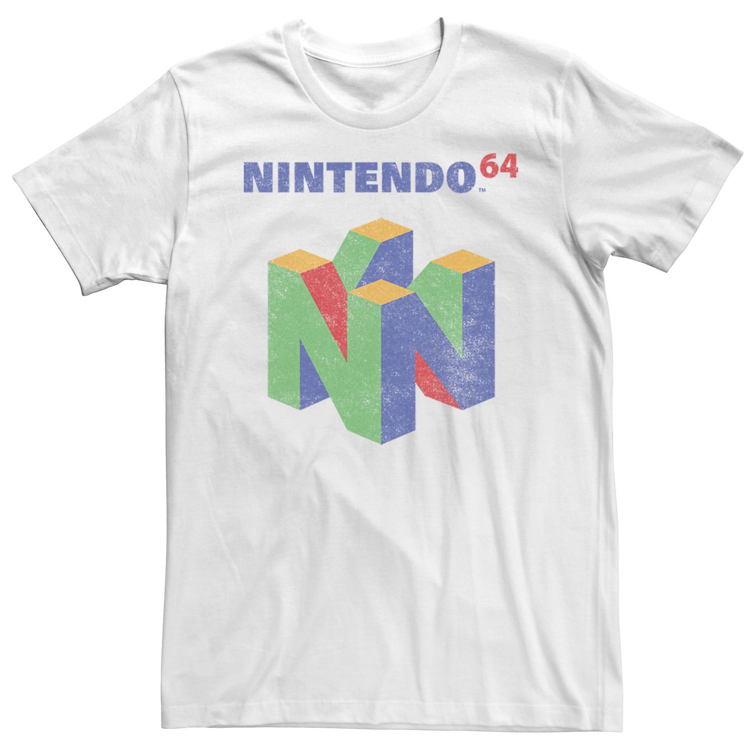 Мужская красочная футболка с логотипом Nintendo 64 Licensed Character