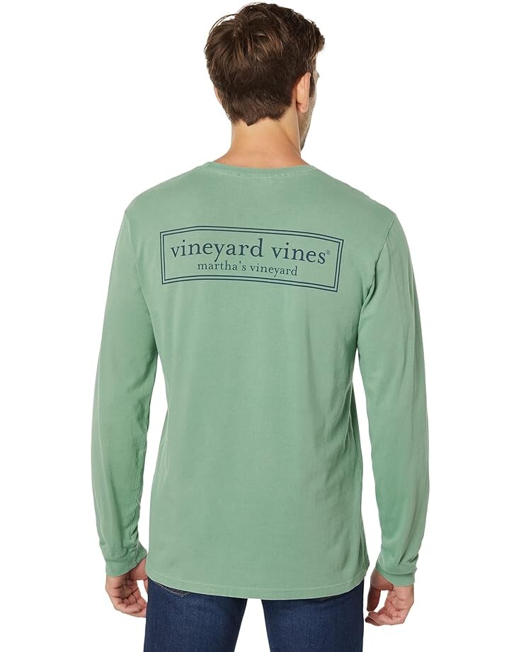 

Футболка Vineyard Vines Long Sleeve Logo Box Pocket, зеленый