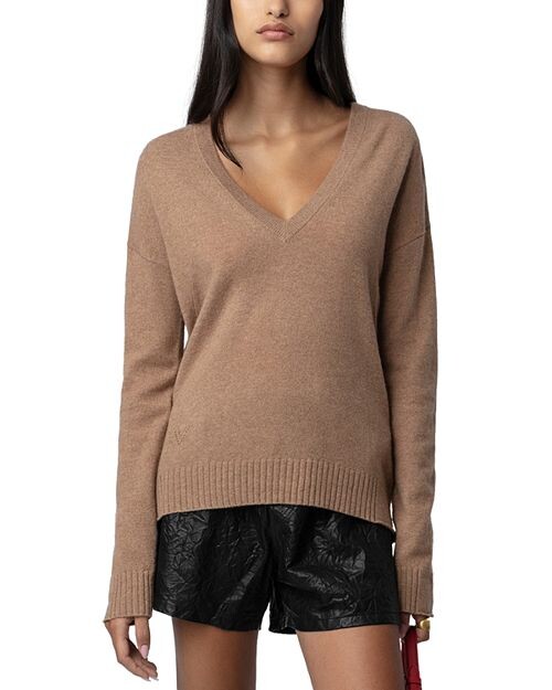 

Свитер Vivi с нашивкой на локтях Zadig & Voltaire, цвет Tan/Beige