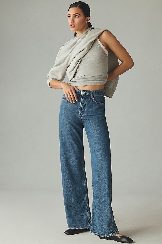

Джинсы Logan Rag & Bone легкие широкие, синий