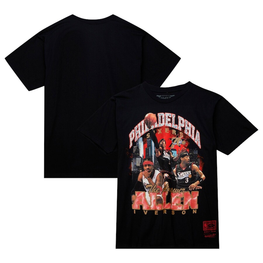 

Футболка с коротким рукавом Mitchell & Ness Philadelphia 76Ers, черный