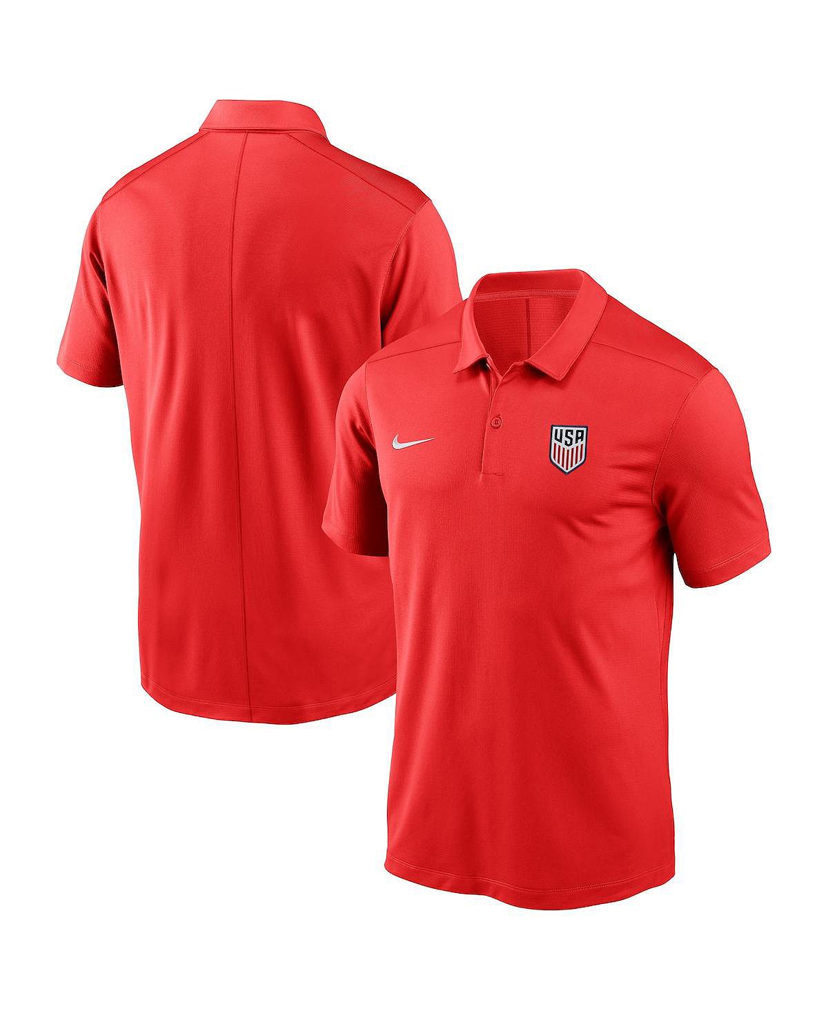 Мужская красная рубашка-поло USMNT Victory Performance Nike поло nike dri fit victory силуэт прямой размер s черный