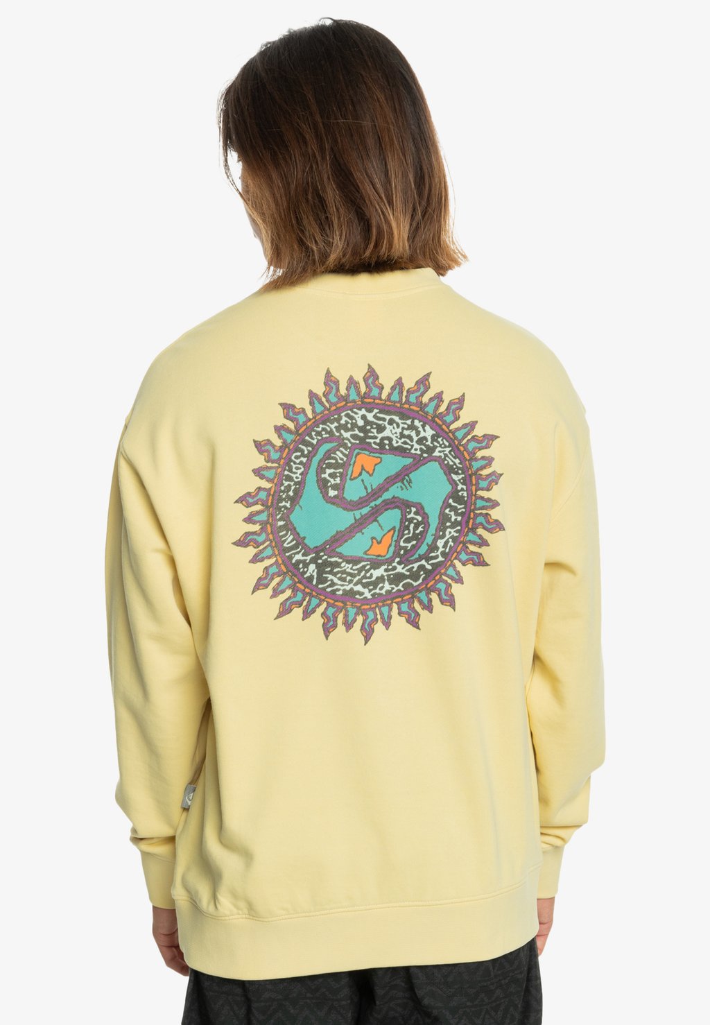 Толстовка SPIN CYCLE CREW Quiksilver, цвет yellow alltimers spin cycle heavyweight crew neck